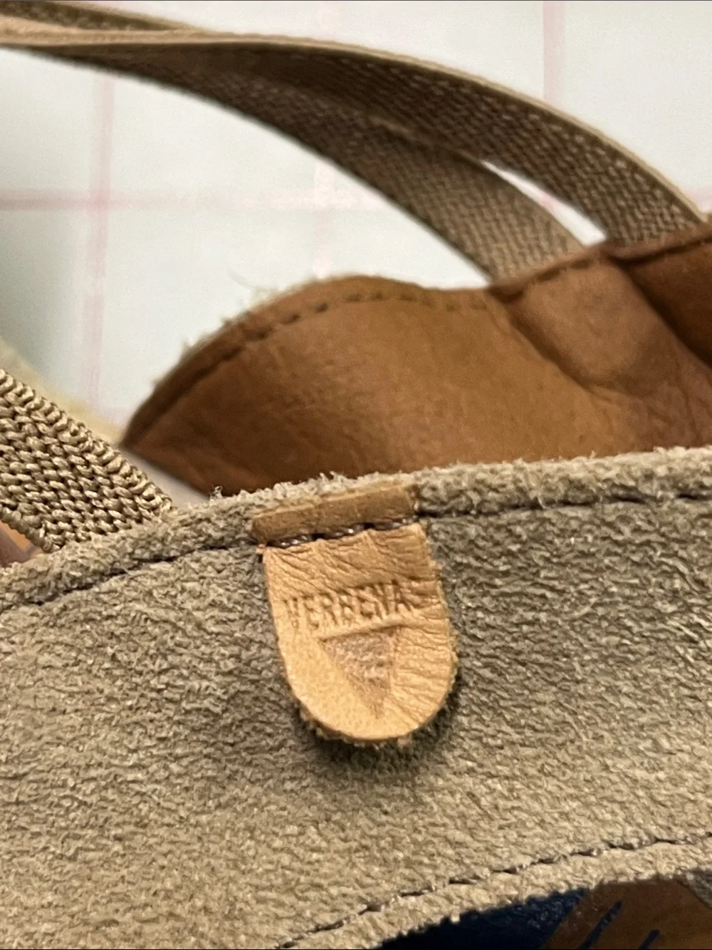 VERBENAS Casual Summer Beach Made in Spain Raffia 2.5 Wedge Tan Espadrilles SZ 8